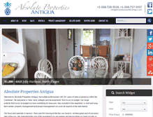 Tablet Screenshot of absolutepropertiesantigua.com